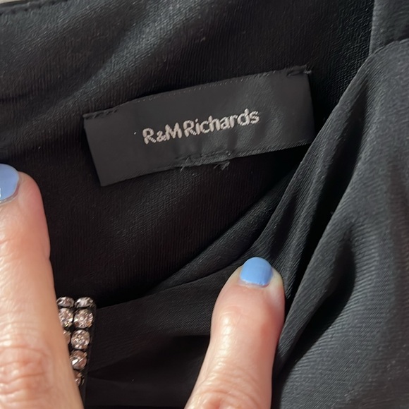 NWT R & M Richards gown, black, 12 - Picture 3 of 7